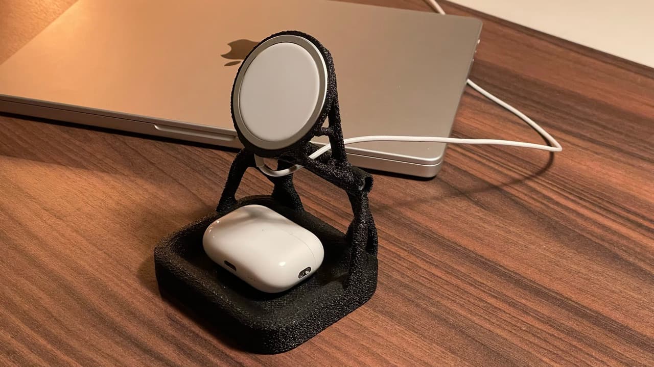 Photo of FDM prototype with fuzzy skin as test